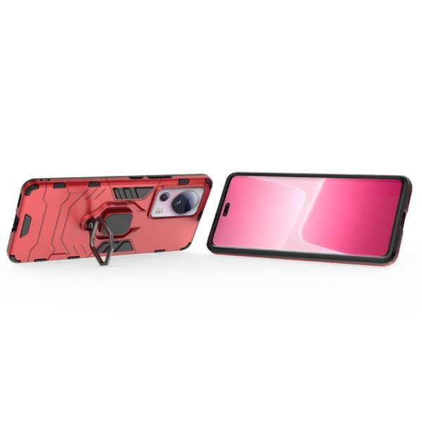 Xiaomi 13 Lite 5G Σκληρή Θήκη Κόκκινη Με Σταντ Magnetic Ring Holder PC + TPU Phone Case Red