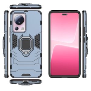 Xiaomi 13 Lite 5G Σκληρή Θήκη Μπλε Με Σταντ Magnetic Ring Holder PC + TPU Phone Case Navy Blue