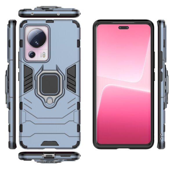 Xiaomi 13 Lite 5G Σκληρή Θήκη Μπλε Με Σταντ Magnetic Ring Holder PC + TPU Phone Case Navy Blue