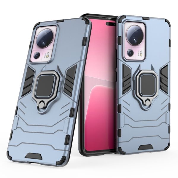 Xiaomi 13 Lite 5G Σκληρή Θήκη Μπλε Με Σταντ Magnetic Ring Holder PC + TPU Phone Case Navy Blue