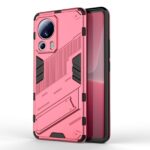Xiaomi 13 Lite 5G Σκληρή Θήκη Απαλό Κόκκινη Με Σταντ Punk Armor 2 in 1 PC + TPU Shockproof Phone Case with Holder Light Red