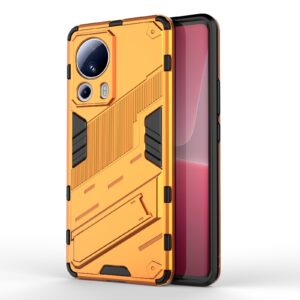 Xiaomi 13 Lite 5G Σκληρή Θήκη Πορτοκαλί Με Σταντ Punk Armor 2 in 1 PC + TPU Shockproof Phone Case with Holder Orange