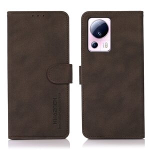 Xiaomi 13 Lite 5G Θήκη Βιβλίο Καφέ KHAZNEH Matte Texture Phone Case Brown