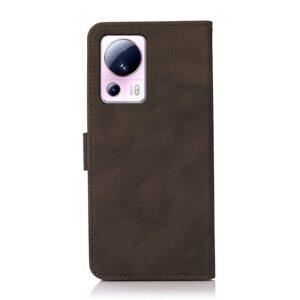 Xiaomi 13 Lite 5G Θήκη Βιβλίο Καφέ KHAZNEH Matte Texture Phone Case Brown