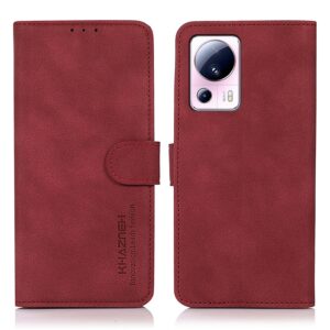 Xiaomi 13 Lite 5G Θήκη Βιβλίο Κόκκινο KHAZNEH Matte Texture Phone Case Red