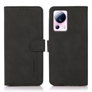 Xiaomi 13 Lite 5G Θήκη Βιβλίο Μαύρο KHAZNEH Matte Texture Phone Case Black