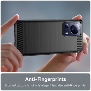 Xiaomi 13 Lite 5G Θήκη Σιλικόνης Μαύρη Brushed Texture Carbon Fiber TPU Phone Case Black
