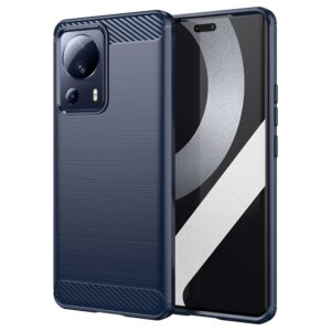 Xiaomi 13 Lite 5G Θήκη Σιλικόνης Μπλε Brushed Texture Carbon Fiber TPU Phone Case Blue