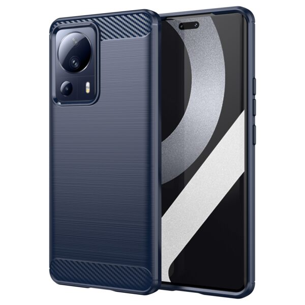 Xiaomi 13 Lite 5G Θήκη Σιλικόνης Μπλε Brushed Texture Carbon Fiber TPU Phone Case Blue