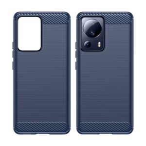 Xiaomi 13 Lite 5G Θήκη Σιλικόνης Μπλε Brushed Texture Carbon Fiber TPU Phone Case Blue