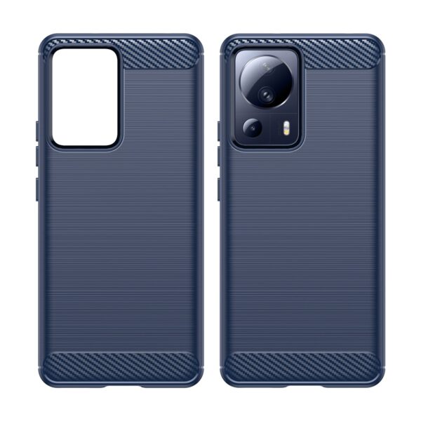 Xiaomi 13 Lite 5G Θήκη Σιλικόνης Μπλε Brushed Texture Carbon Fiber TPU Phone Case Blue