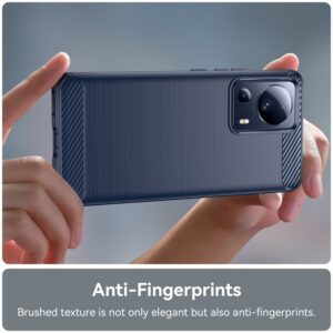 Xiaomi 13 Lite 5G Θήκη Σιλικόνης Μπλε Brushed Texture Carbon Fiber TPU Phone Case Blue