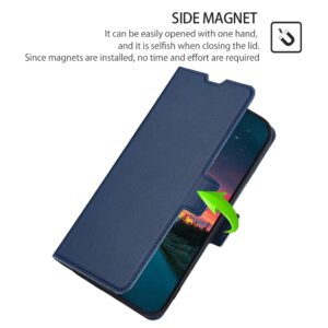 TCL 20R Θήκη Βιβλίο Μπλε Ultra-thin Voltage Side Buckle PU + TPU Phone Case Blue
