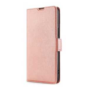 TCL 20R Θήκη Βιβλίο Ροζ - Χρυσό Ultra-thin Voltage Side Buckle PU + TPU Phone Case Rose - Gold