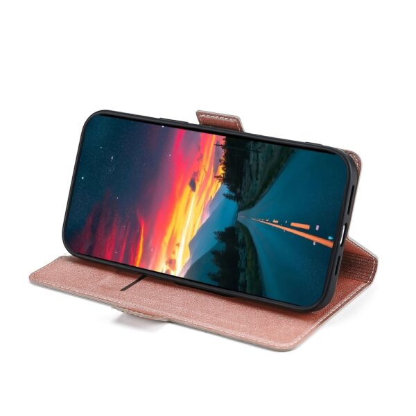 TCL 20R Θήκη Βιβλίο Ροζ - Χρυσό Ultra-thin Voltage Side Buckle PU + TPU Phone Case Rose - Gold