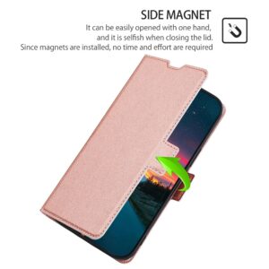 TCL 20R Θήκη Βιβλίο Ροζ - Χρυσό Ultra-thin Voltage Side Buckle PU + TPU Phone Case Rose - Gold