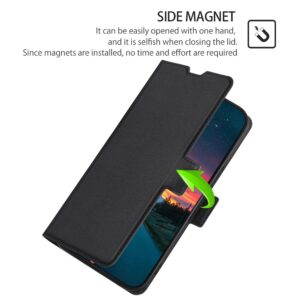 TCL 20R Θήκη Βιβλίο Μαύρο Ultra-thin Voltage Side Buckle PU + TPU Phone Case Black