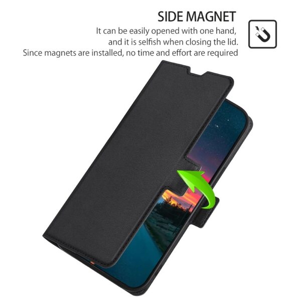 TCL 20R Θήκη Βιβλίο Μαύρο Ultra-thin Voltage Side Buckle PU + TPU Phone Case Black