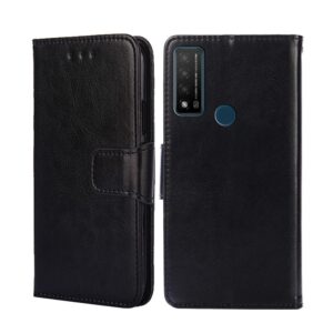 TCL 20R Θήκη Βιβλίο Μαύρο Crystal Texture Phone Case Black