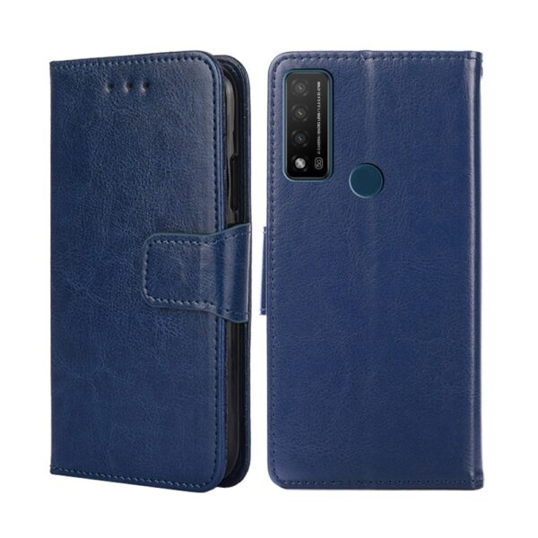 TCL 20R Θήκη Βιβλίο Μπλε Crystal Texture Phone Case Royal Blue