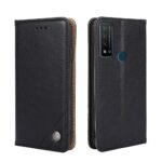 TCL 20R Θήκη Βιβλίο Μαύρο Non-Magnetic Retro Texture Phone Case Black