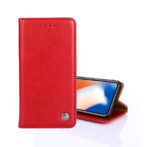 TCL 20R Θήκη Βιβλίο Κόκκινο Non-Magnetic Retro Texture Phone Case Red