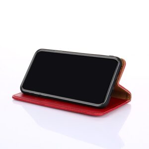 TCL 20R Θήκη Βιβλίο Κόκκινο Non-Magnetic Retro Texture Phone Case Red