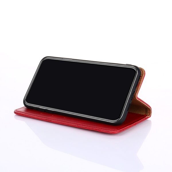 TCL 20R Θήκη Βιβλίο Κόκκινο Non-Magnetic Retro Texture Phone Case Red