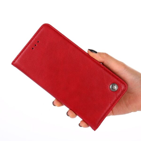 TCL 20R Θήκη Βιβλίο Κόκκινο Non-Magnetic Retro Texture Phone Case Red