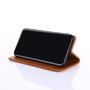 TCL 20R Θήκη Βιβλίο Καφέ Non-Magnetic Retro Texture Phone Case Brown