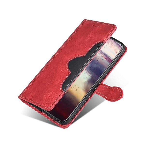 TCL 20R Θήκη Βιβλίο Κόκκινο Skin Feel Straw Hat Magnetic Buckle Phone Case Red