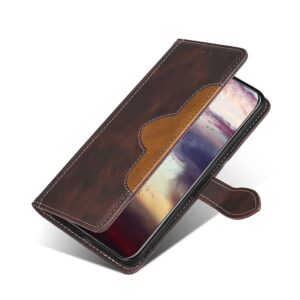TCL 20R Θήκη Βιβλίο Καφέ Skin Feel Straw Hat Magnetic Buckle Phone Case Brown