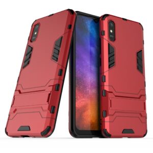 Xiaomi Redmi 9A / 9AT Σκληρή Θήκη Κόκκινη PC + TPU Shockproof Protective Case with Holder Red