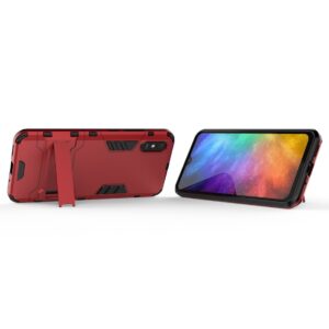 Xiaomi Redmi 9A / 9AT Σκληρή Θήκη Κόκκινη PC + TPU Shockproof Protective Case with Holder Red