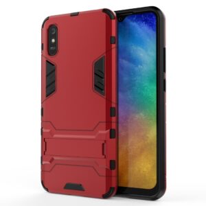Xiaomi Redmi 9A / 9AT Σκληρή Θήκη Κόκκινη PC + TPU Shockproof Protective Case with Holder Red