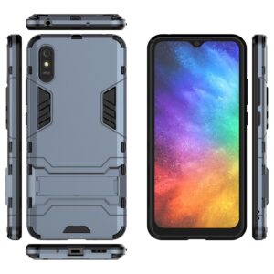 Xiaomi Redmi 9A / 9AT Σκληρή Θήκη Μπλε PC + TPU Shockproof Protective Case with Holder Navy Blue