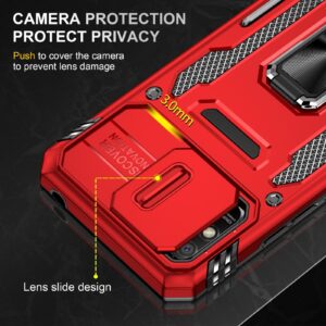 Xiaomi Redmi 9A / 9AT Θήκη Kόκκινη Με Σταντ Armor PC + TPU Camera Shield Phone Case Red