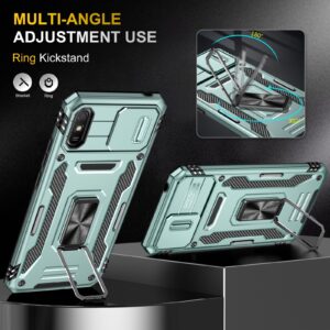 Xiaomi Redmi 9A / 9AT Θήκη Πράσινη Με Σταντ Armor PC + TPU Camera Shield Phone Case Alpine Green