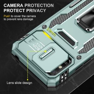 Xiaomi Redmi 9A / 9AT Θήκη Πράσινη Με Σταντ Armor PC + TPU Camera Shield Phone Case Alpine Green