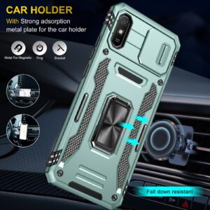 Xiaomi Redmi 9A / 9AT Θήκη Πράσινη Με Σταντ Armor PC + TPU Camera Shield Phone Case Alpine Green