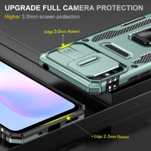 Xiaomi Redmi 9A / 9AT Θήκη Πράσινη Με Σταντ Armor PC + TPU Camera Shield Phone Case Alpine Green
