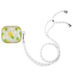 AirPods 3 Θήκη Σιλικόνης με Λουράκι Painted Shell Texture Wireless Earphone Case with Lanyard Pineapple