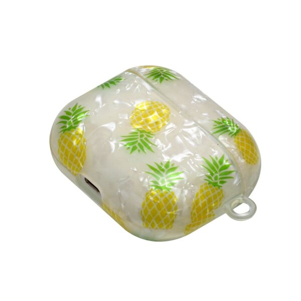 AirPods 3 Θήκη Σιλικόνης με Λουράκι Painted Shell Texture Wireless Earphone Case with Lanyard Pineapple