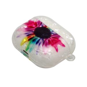 AirPods 3 Θήκη Σιλικόνης με Λουράκι Painted Shell Texture Wireless Earphone Case with Lanyard Colorful Sunflower