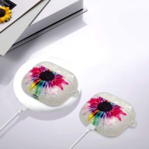 AirPods 3 Θήκη Σιλικόνης με Λουράκι Painted Shell Texture Wireless Earphone Case with Lanyard Colorful Sunflower
