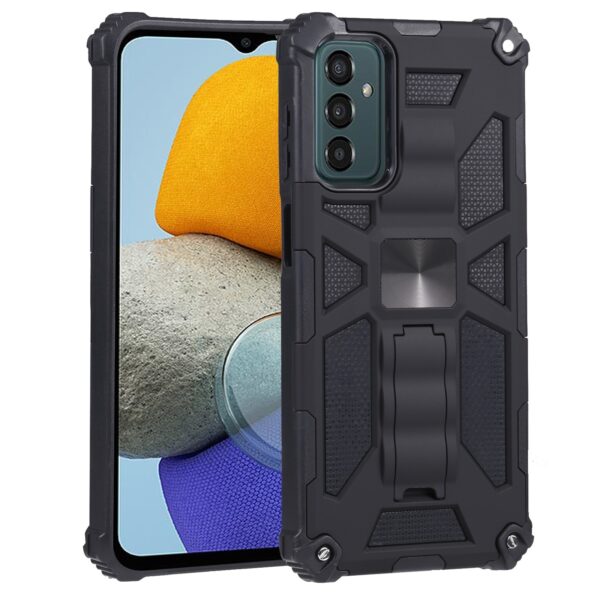 Samsung Galaxy M23 5G Θήκη Με Σταντ Μαύρη Shockproof TPU + PC Magnetic Phone Case with Holder Black