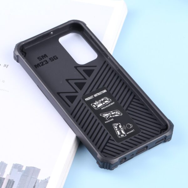 Samsung Galaxy M23 5G Θήκη Με Σταντ Μαύρη Shockproof TPU + PC Magnetic Phone Case with Holder Black