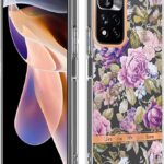 Xiaomi Redmi Note 11 Pro+ 5G Θήκη Σιλικόνης Μωβ Παιώνια Flowers and Plants Series IMD TPU Phone Case Purple Peony