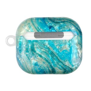 AirPods 3 Θήκη Σιλικόνης με Λουράκι Painted Shell Texture Wireless Earphone Case with Lanyard Luxury Marble