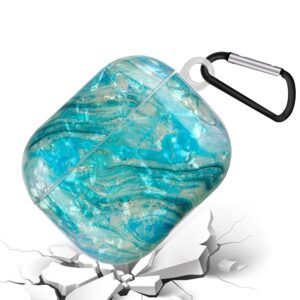 AirPods 3 Θήκη Σιλικόνης με Λουράκι Painted Shell Texture Wireless Earphone Case with Lanyard Luxury Marble